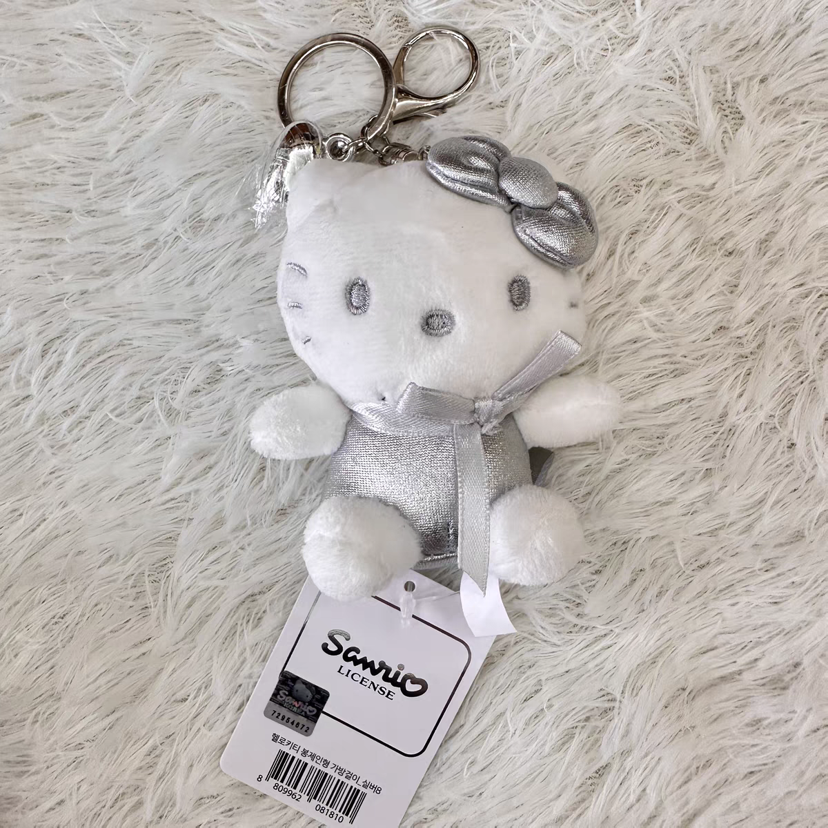 【银色Kitty】韩版正品银色哈喽Kitty挂件