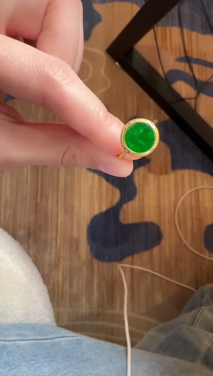 【闪购商品】翡翠戒指银S925镶嵌戒指