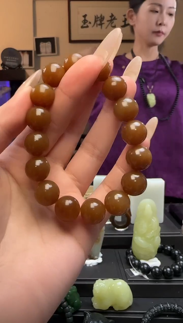 【闪购商品】和田玉糖圆珠未镶嵌手串