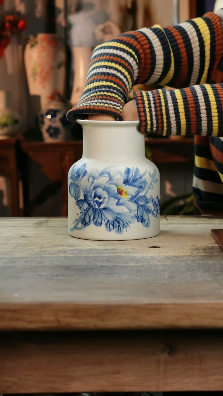 【闪购商品】瓷片景德镇纯手工釉下彩精品花瓶