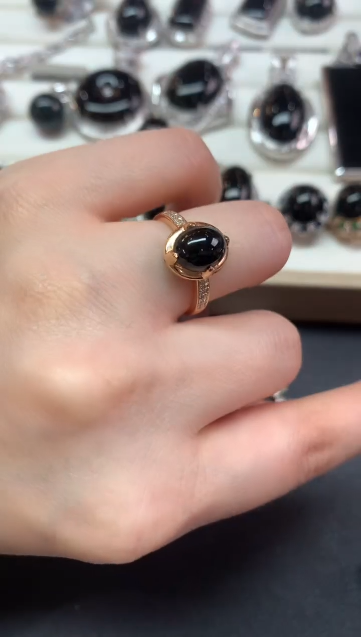 【闪购商品】翡翠戒指18K金镶嵌Z521|4500