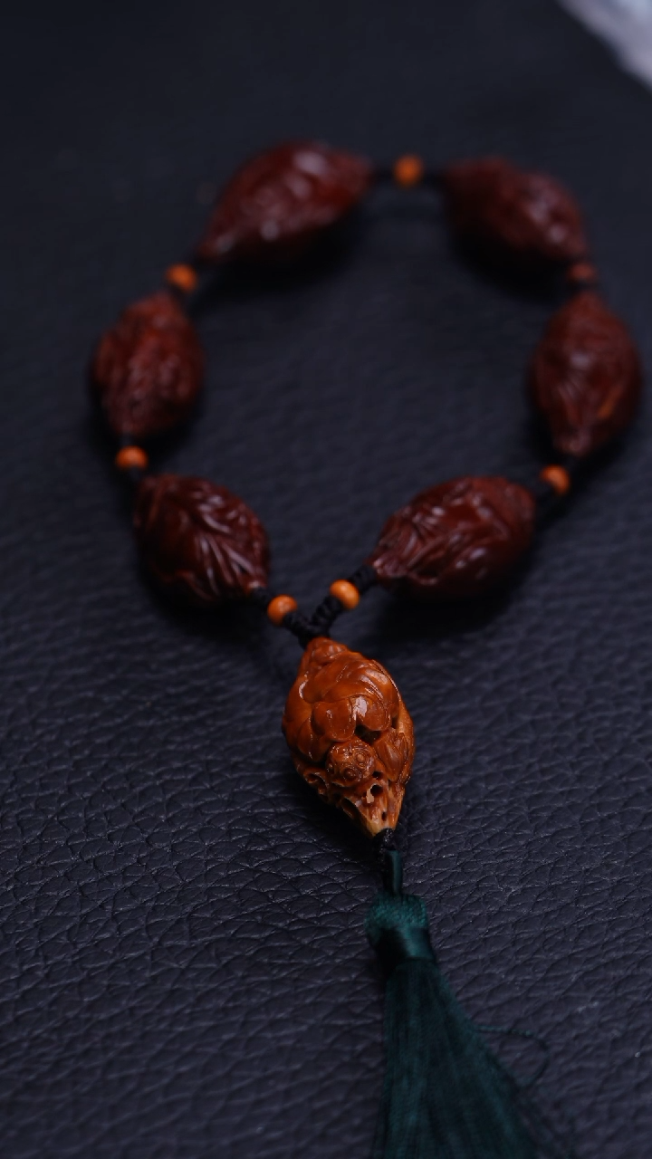 【闪购商品】橄榄核其他回血唐建刚纯刀玉化包浆钟馗六式+荷花鱼