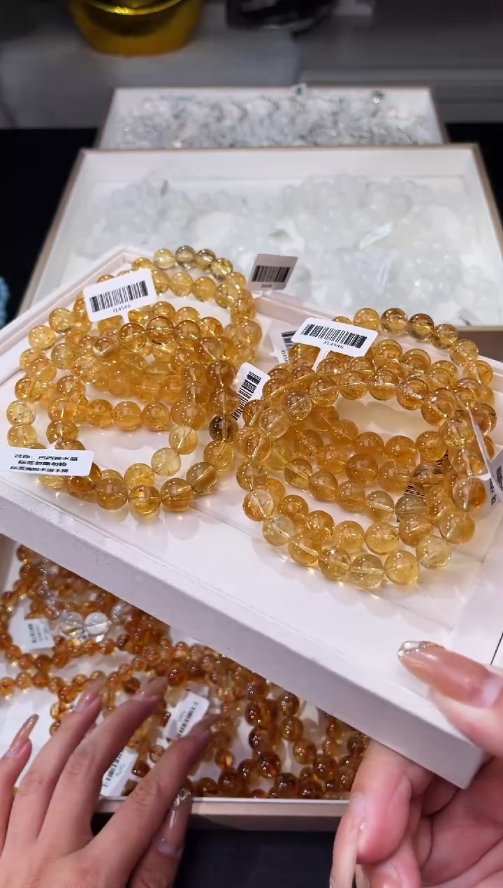 【闪购商品】水晶/未镶嵌巴西黄水晶手串10mm/多样性发一