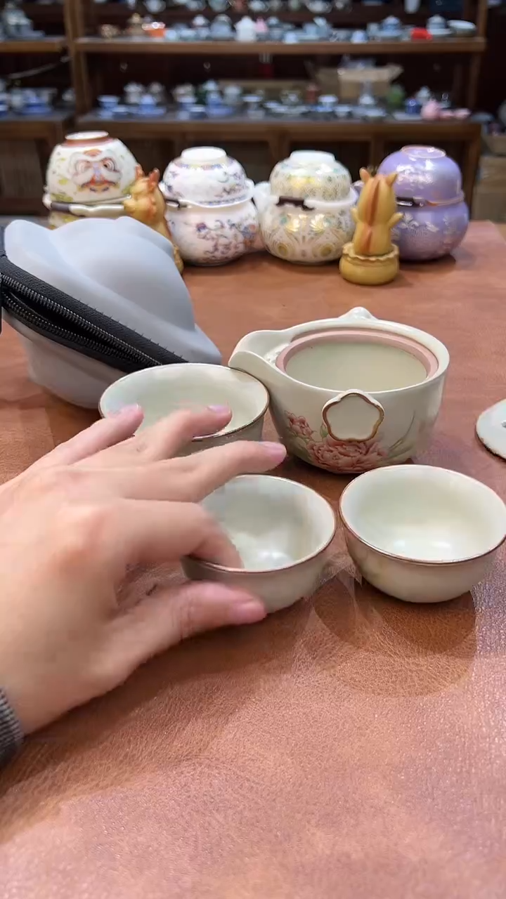 真的很便宜会开片的旅行茶具