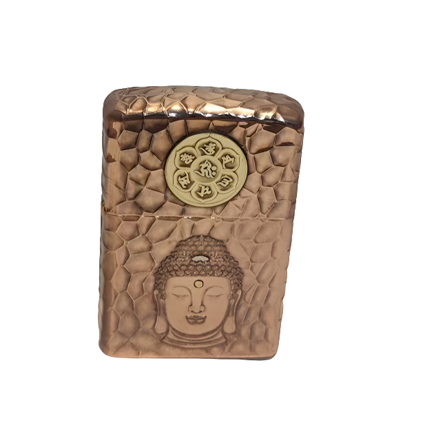 ZIPPO打火机纯紫铜套壳大日如来悟蝎子作品原装正品防风男士礼品