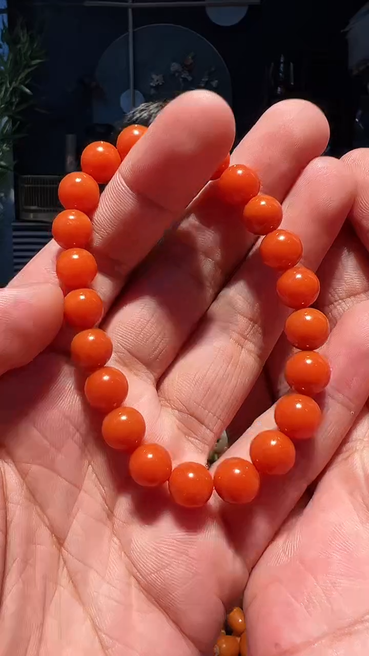 【闪购商品】南红玛瑙手串未镶嵌9+柿子黄单圈