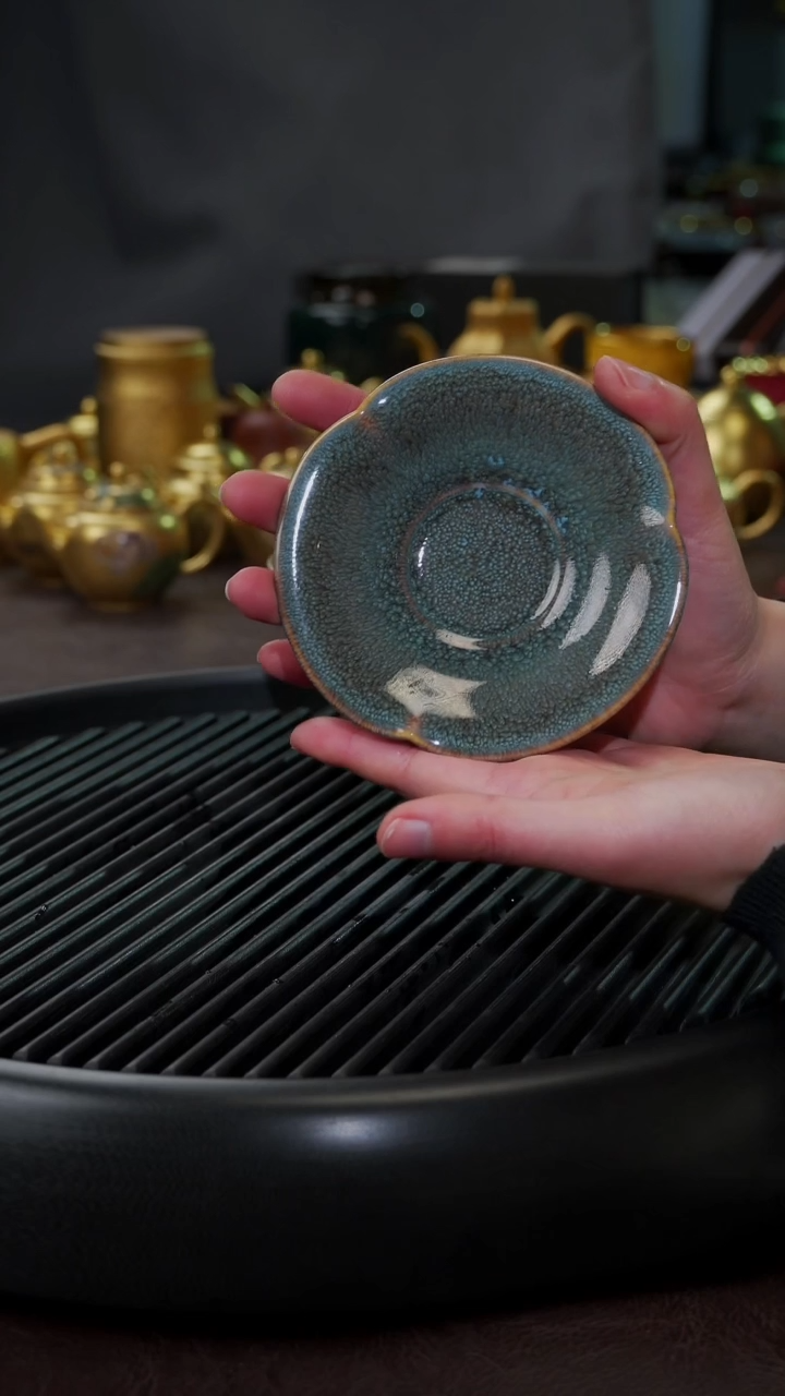 【闪购商品】杯【宜景窑天目釉青釉】杯碟