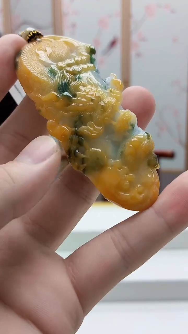 未镶嵌定制翡翠5167bb-毛货挂件54