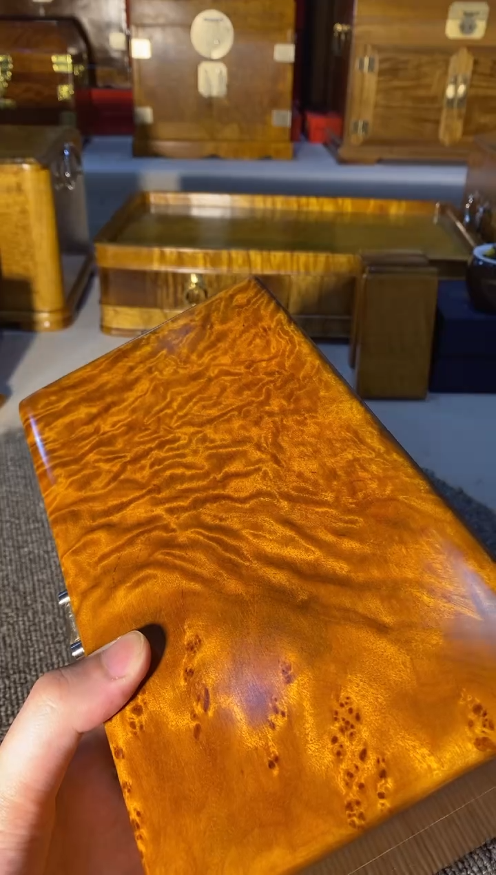 【闪购商品】金丝楠木艺金丝楠首饰盒F1