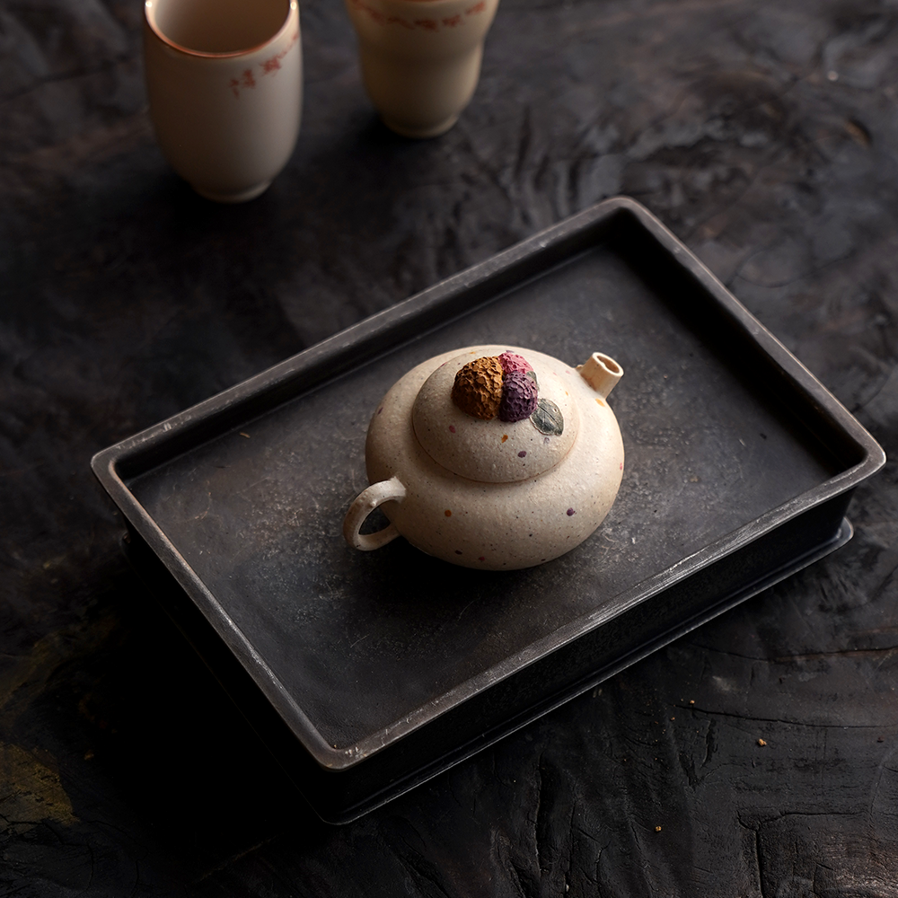 松泉茶器丨《大绣球》 白段泥 90CC 全手工 可爱 创意 简约 紫砂 茶