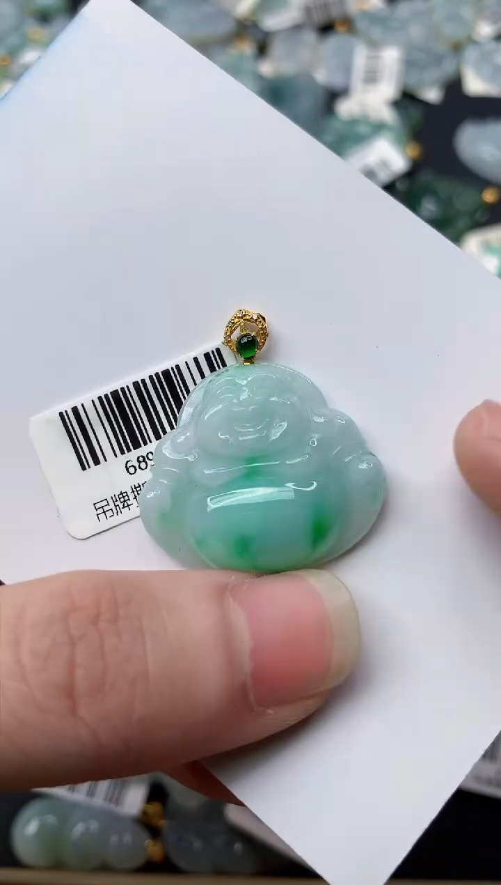 【闪购商品】翡翠颈饰18K金镶嵌61..........