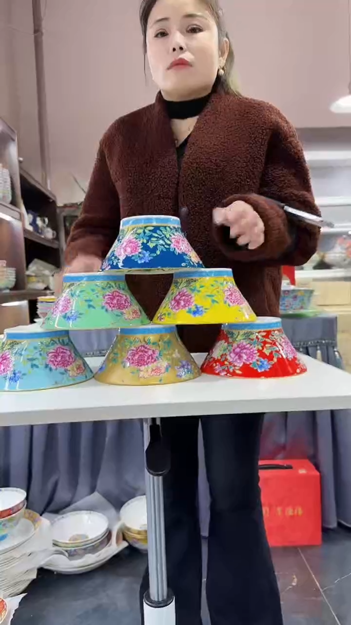 【闪购商品】瓷片7英寸小蛮腰面碗六个景德镇
