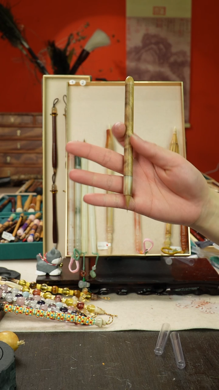 91号孤品高货毛笔链接 清水试笔 蘸墨不退