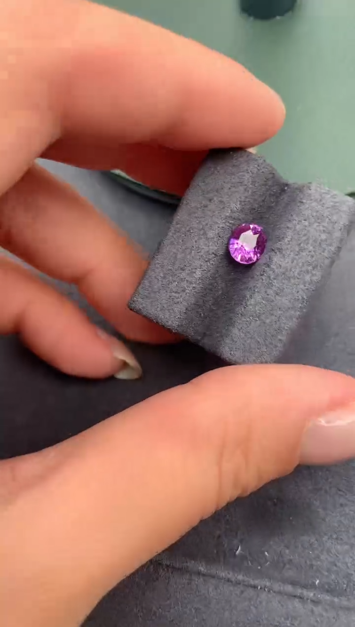 【闪购商品】彩色蓝宝石裸石未镶嵌1ct无烧紫蓝宝