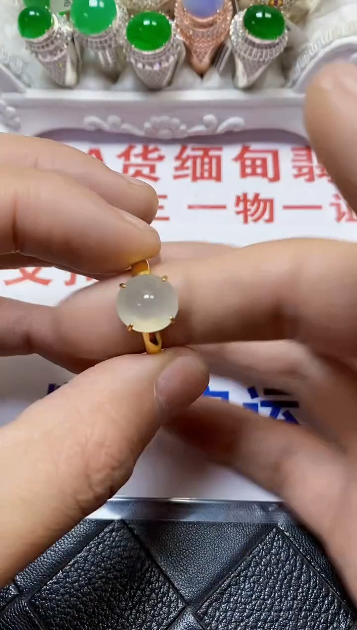 【闪购商品】翡翠戒指银S925镶嵌/7337