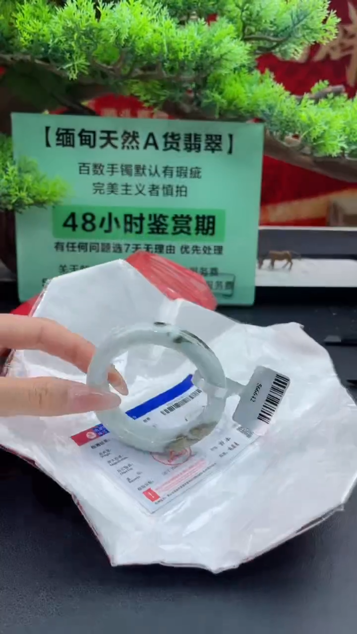 【闪购商品】翡翠手镯未镶嵌1翡翠手镯（微瑕）