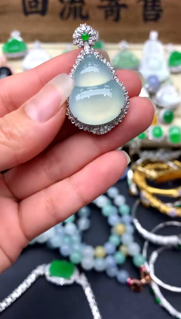 【闪购商品】翡翠颈饰18K金镶嵌346-中国好珍宝