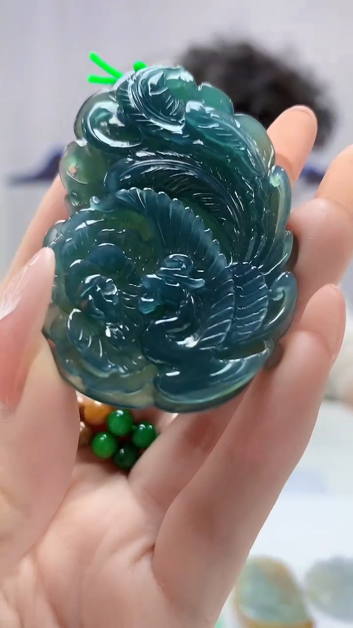 【闪购商品】定制翡翠未镶嵌4688DD-毛货挂件赠珠链2