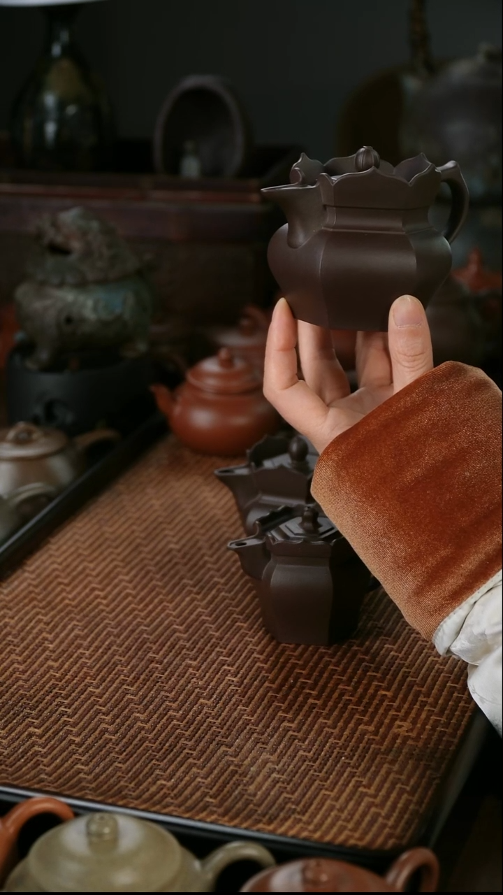 茶壶紫砂长*僧帽老紫泥