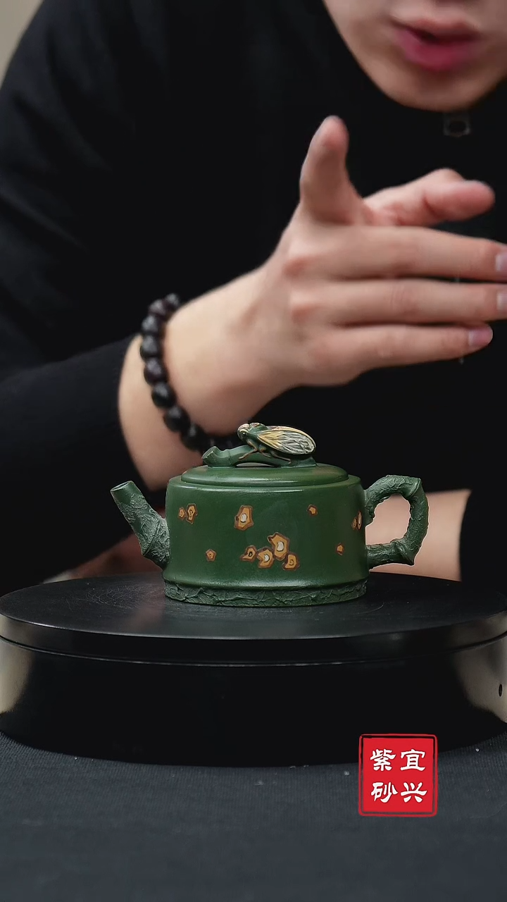 【闪购商品】紫砂茶壶36 蝉趣 手工紫砂壶