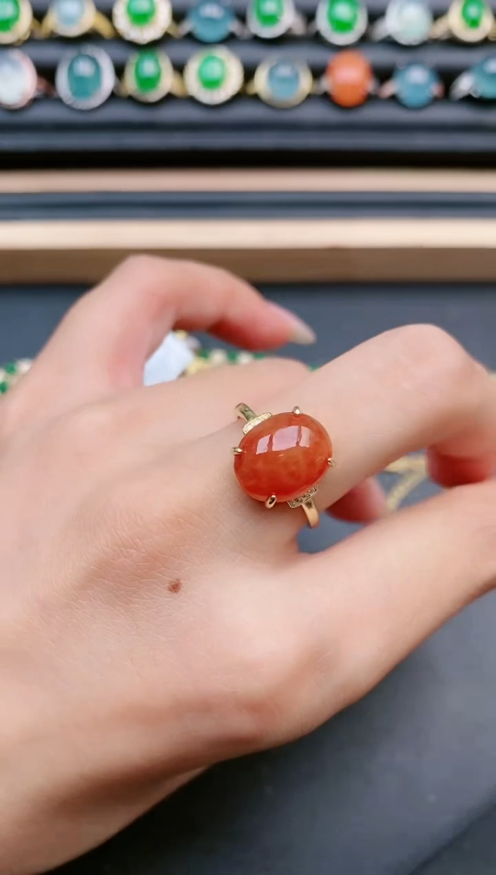 翡翠戒指银S925镶嵌11111