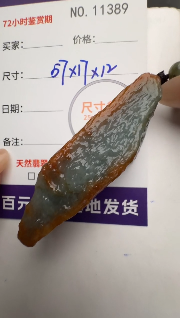 【闪购商品】翡翠颈饰未镶嵌原石11389
