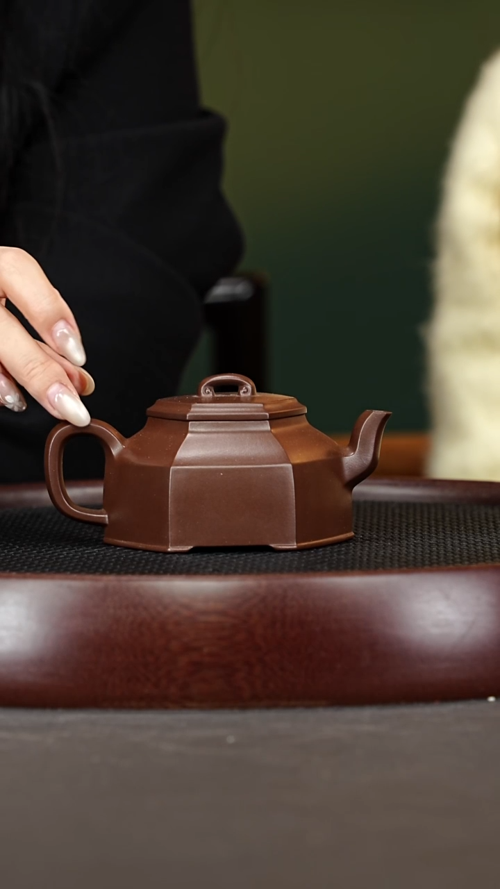 茶壶紫砂141HH六方玉砖 南山紫泥200cc