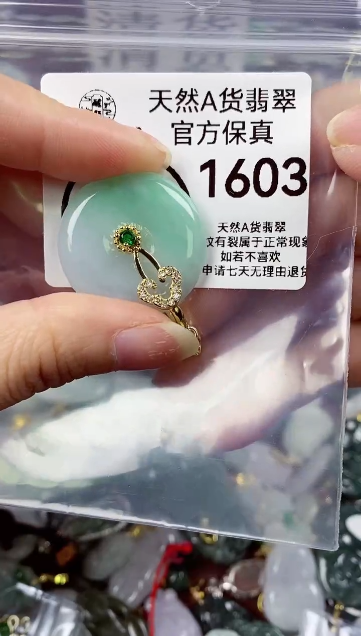 【闪购商品】翡翠颈饰未镶嵌天然A货翡翠1603