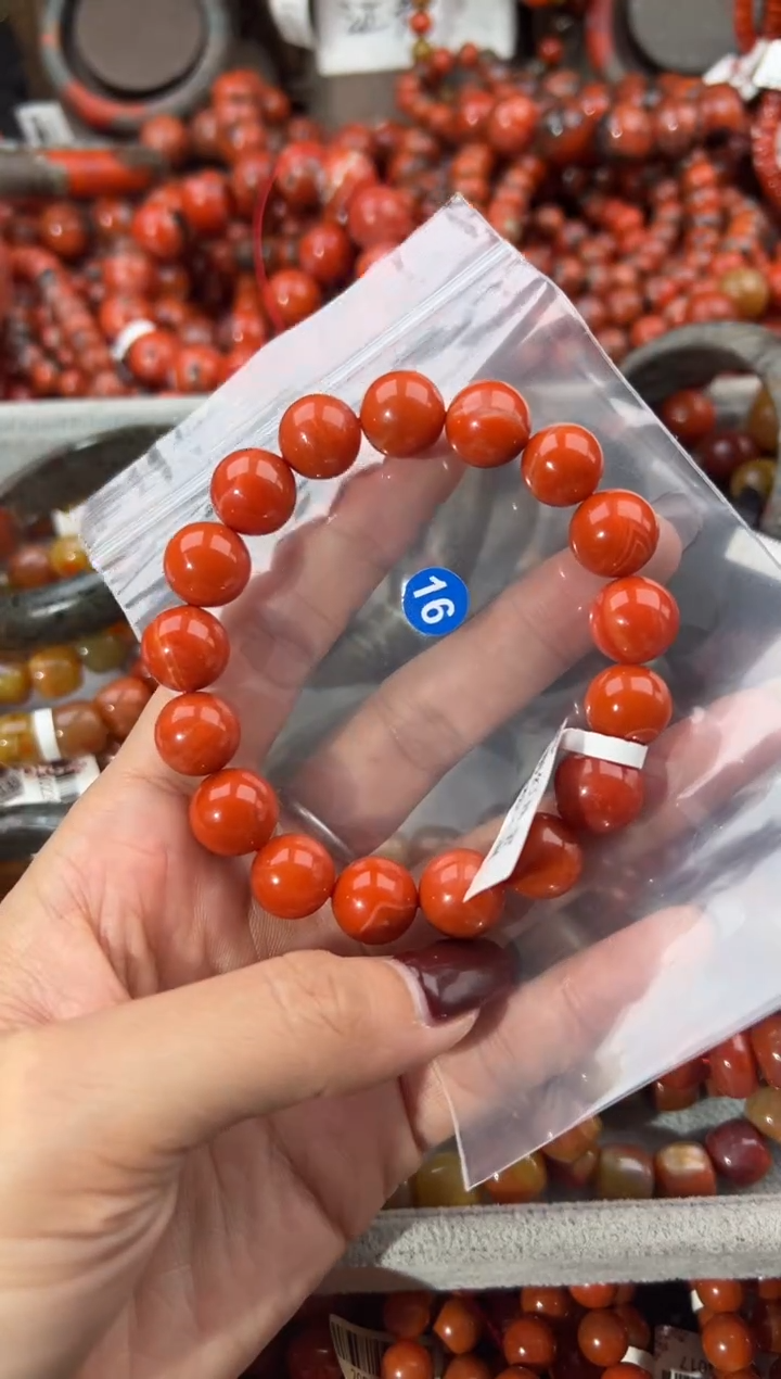 未镶嵌手串南红玛瑙12+