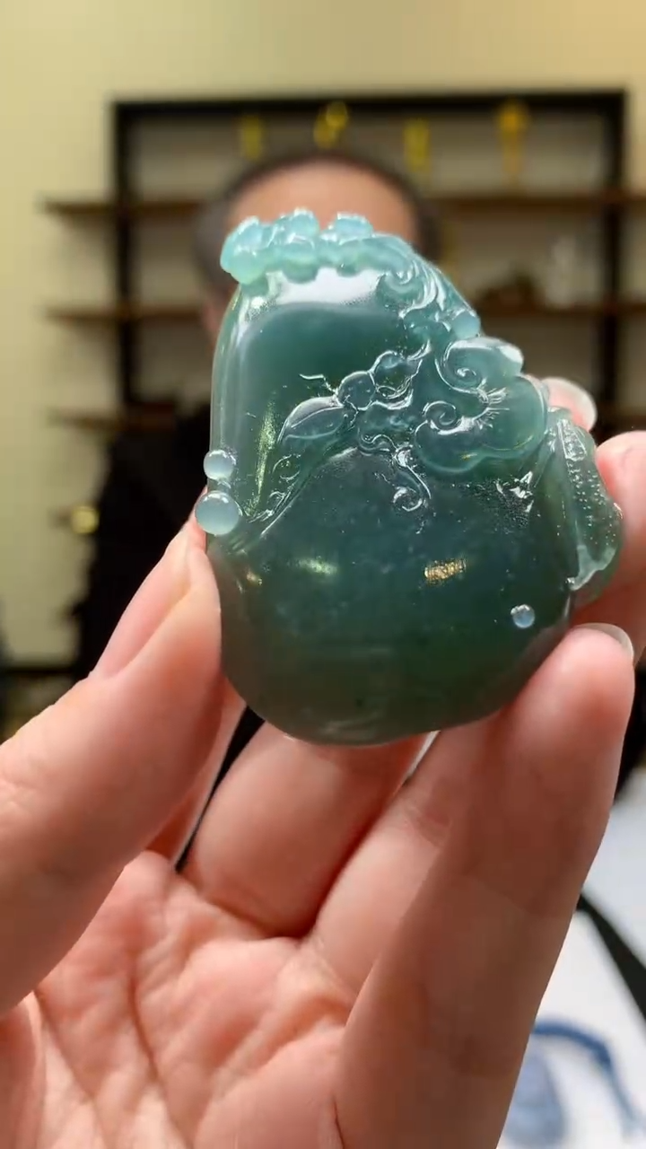 【闪购商品】定制翡翠未镶嵌8046yx-毛货挂件128