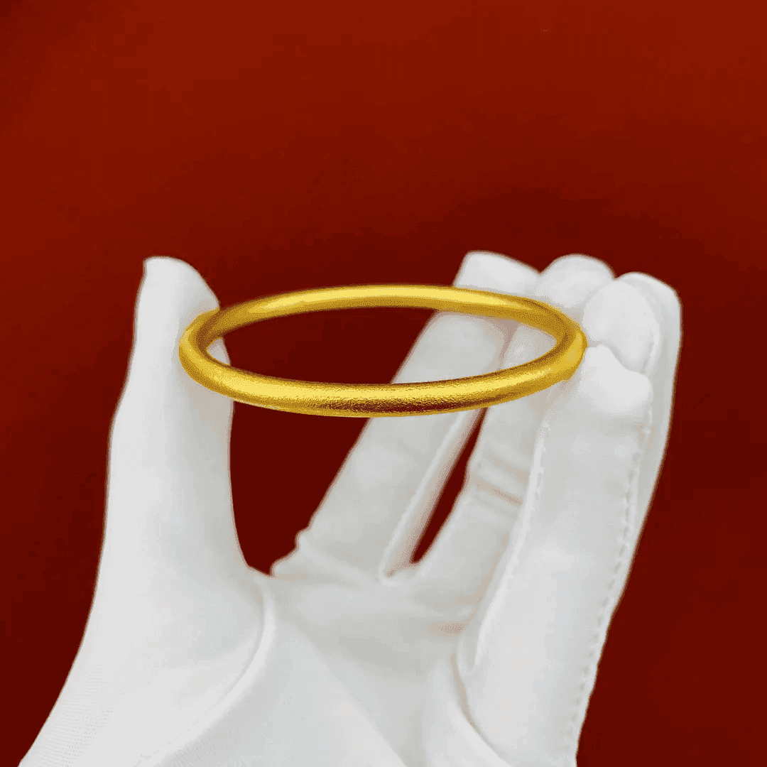 【新年福利】礼盒高定新中式经典百搭磨砂素圈闭口手镯