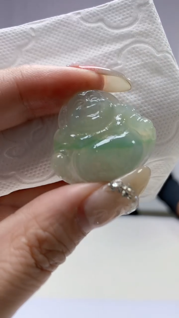 【闪购商品】定制翡翠未镶嵌3916DD-毛货挂件36