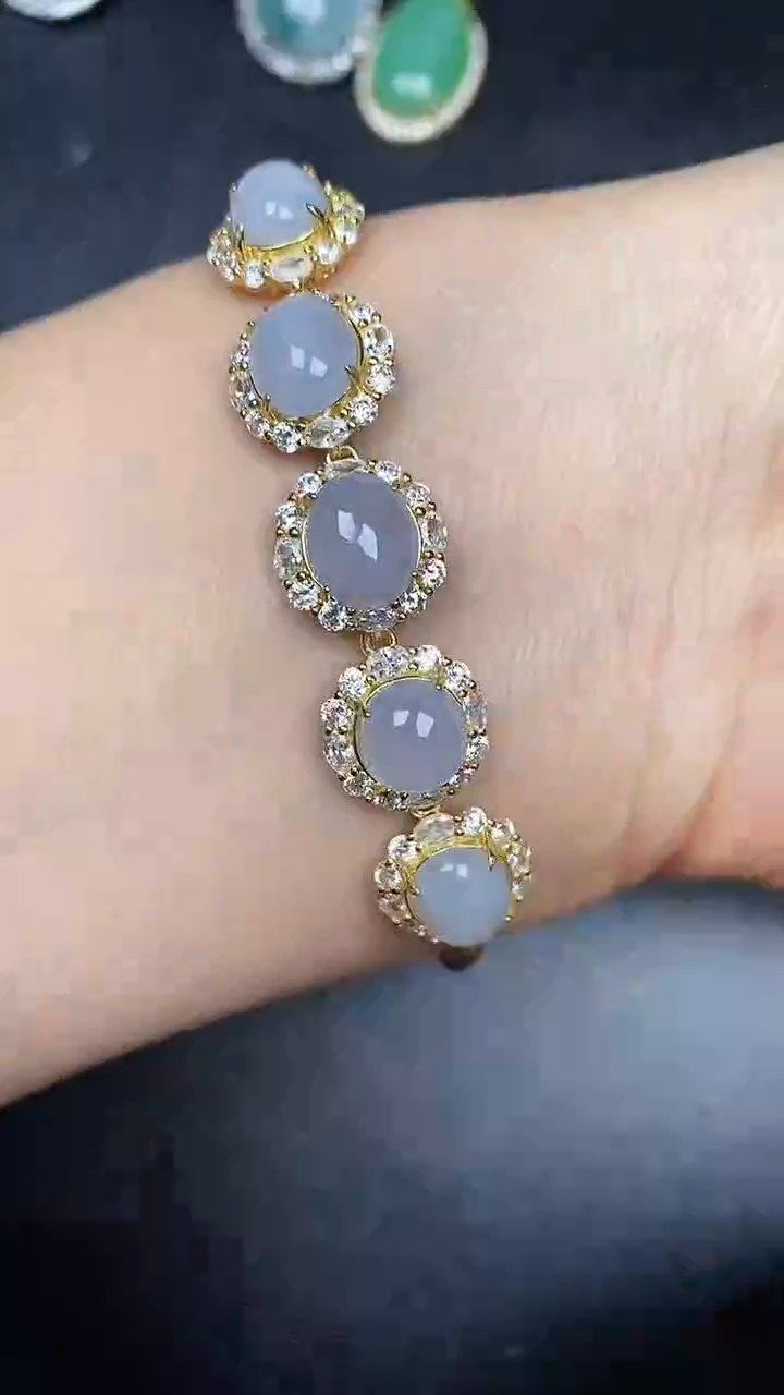 银S925镶嵌戒指翡翠3690