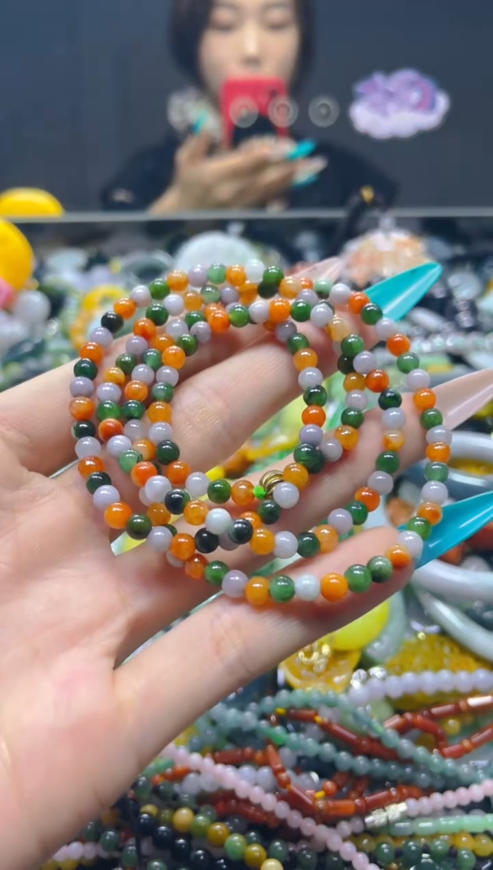 翡翠未镶嵌颈饰4MM/N/翡翠A货一件也是批发价