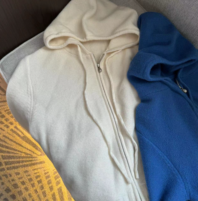 【幸运】拉链连帽羊毛衫氛围感毛衣韩版针织开衫