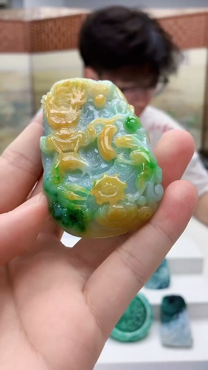未镶嵌定制翡翠4688bb-毛货挂件43