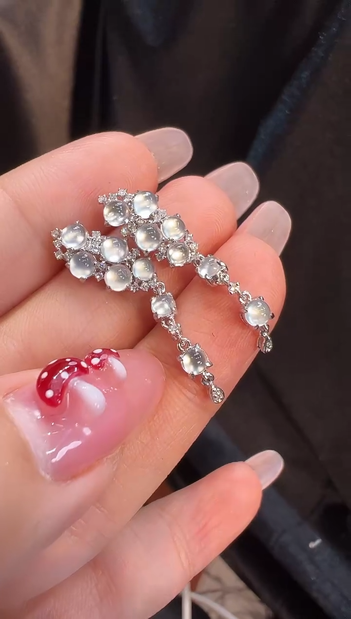 【闪购商品】翡翠耳饰18K金镶嵌耳饰