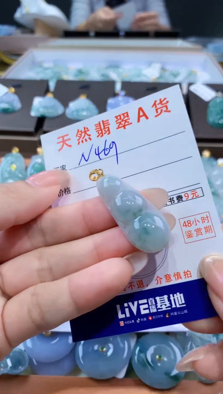 颈饰未镶嵌翡翠天然缅甸翡翠A货挂件 