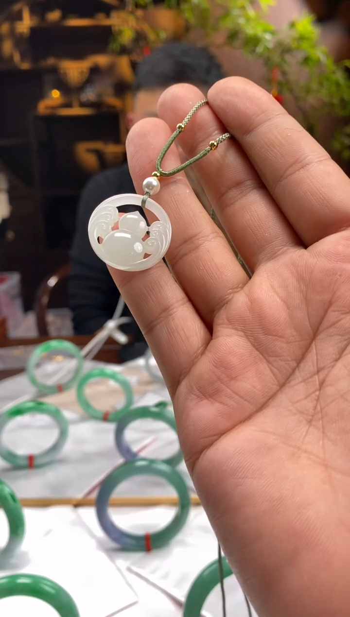 吊坠(不含链)未镶嵌和田玉开****.hty157