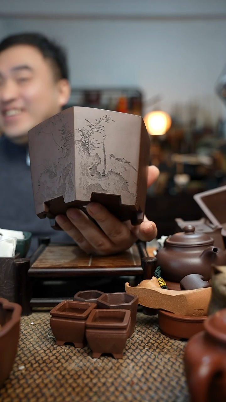 紫砂花盆鑫*長木軒精品紫砂