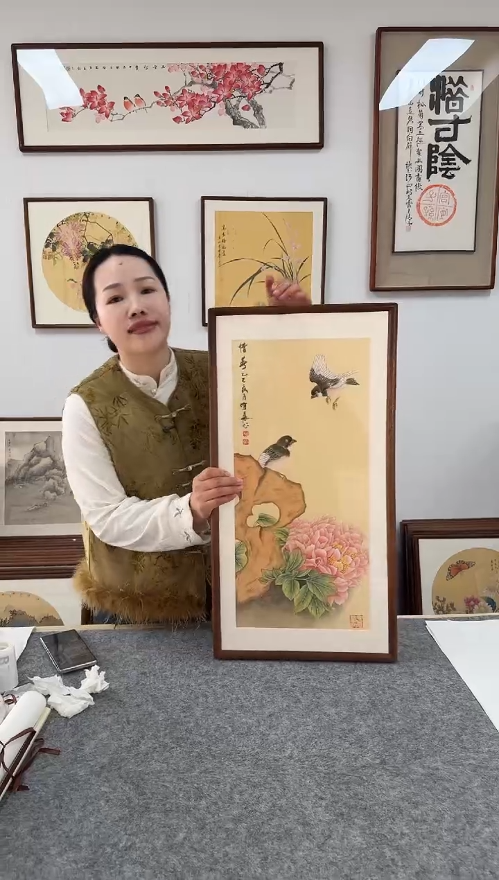 书法yc393-36*69绘画手绘同款