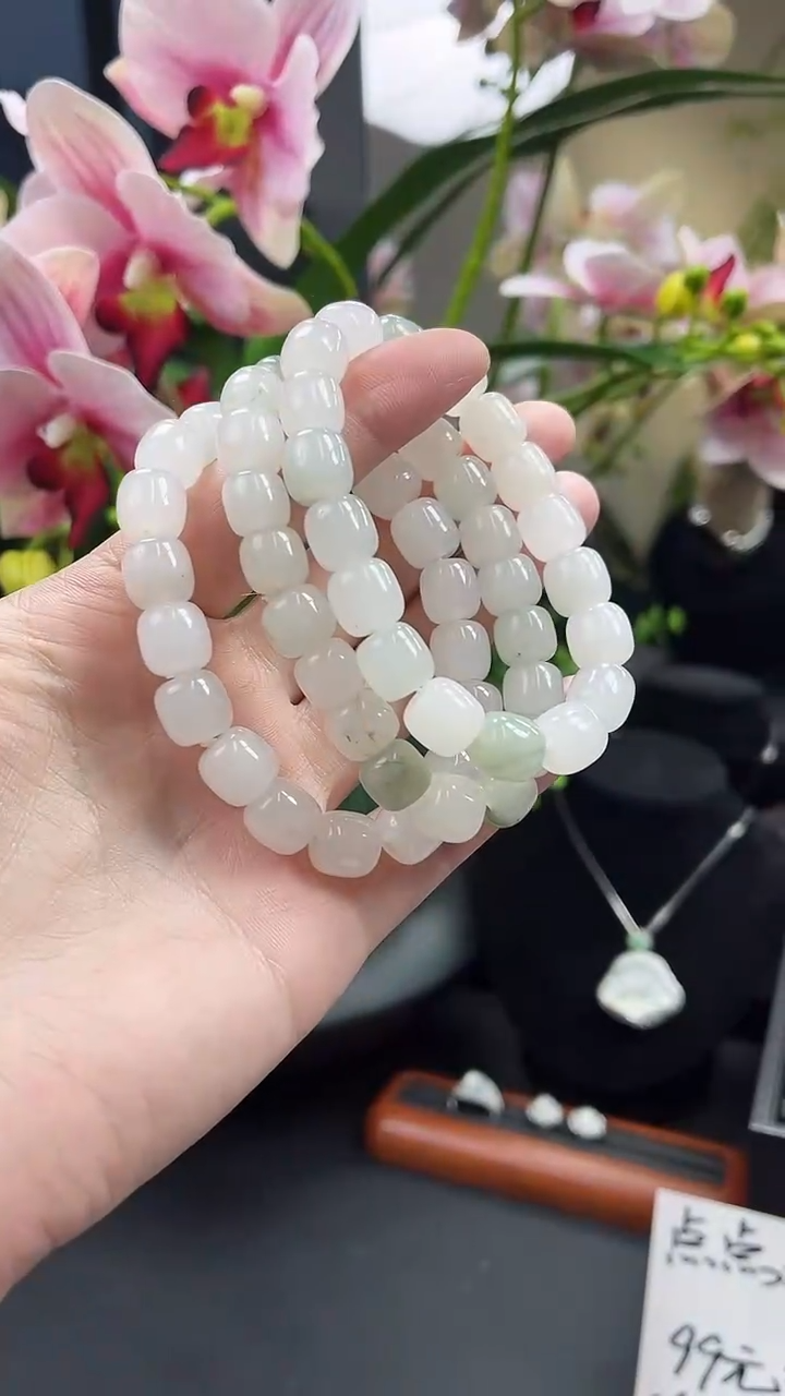 【闪购商品】石英质玉（金丝玉）手串未镶嵌手串多样性发其一