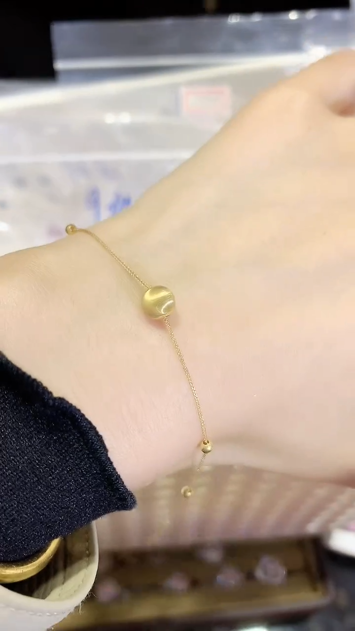 【闪购商品】18K金手链定制18K金猫眼手链