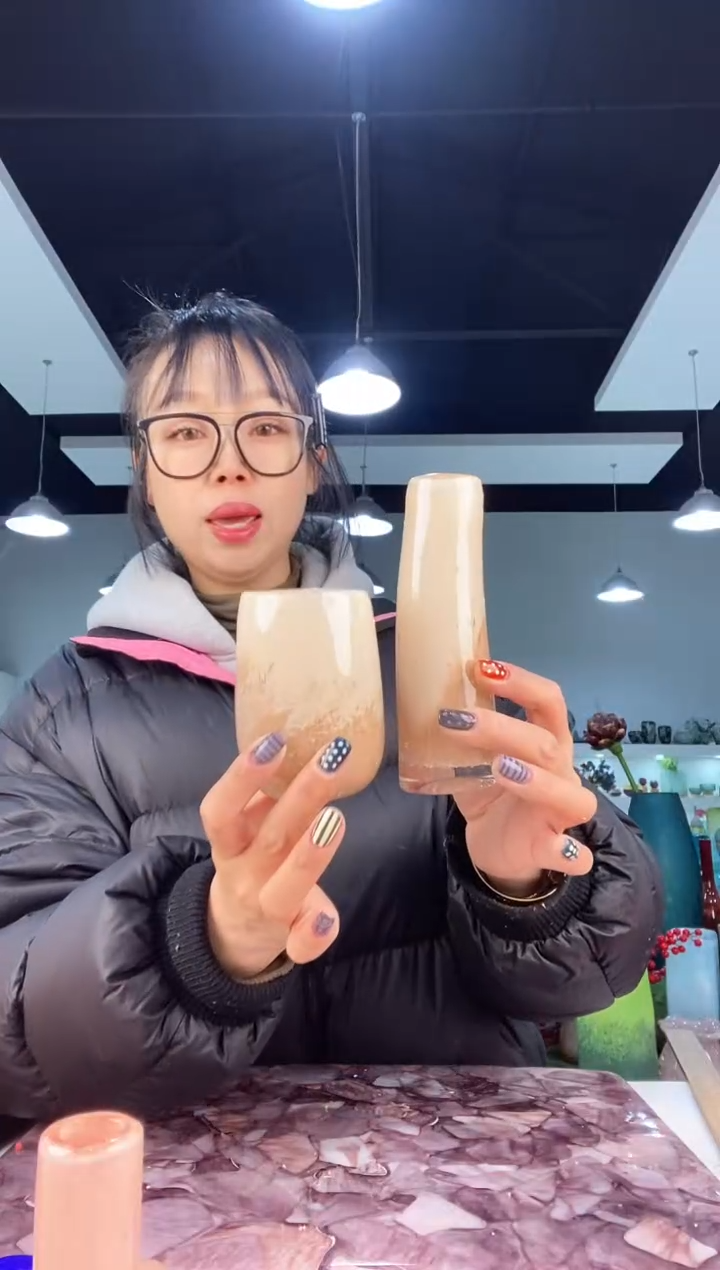 【闪购商品】琉璃慕忆家花瓶一对