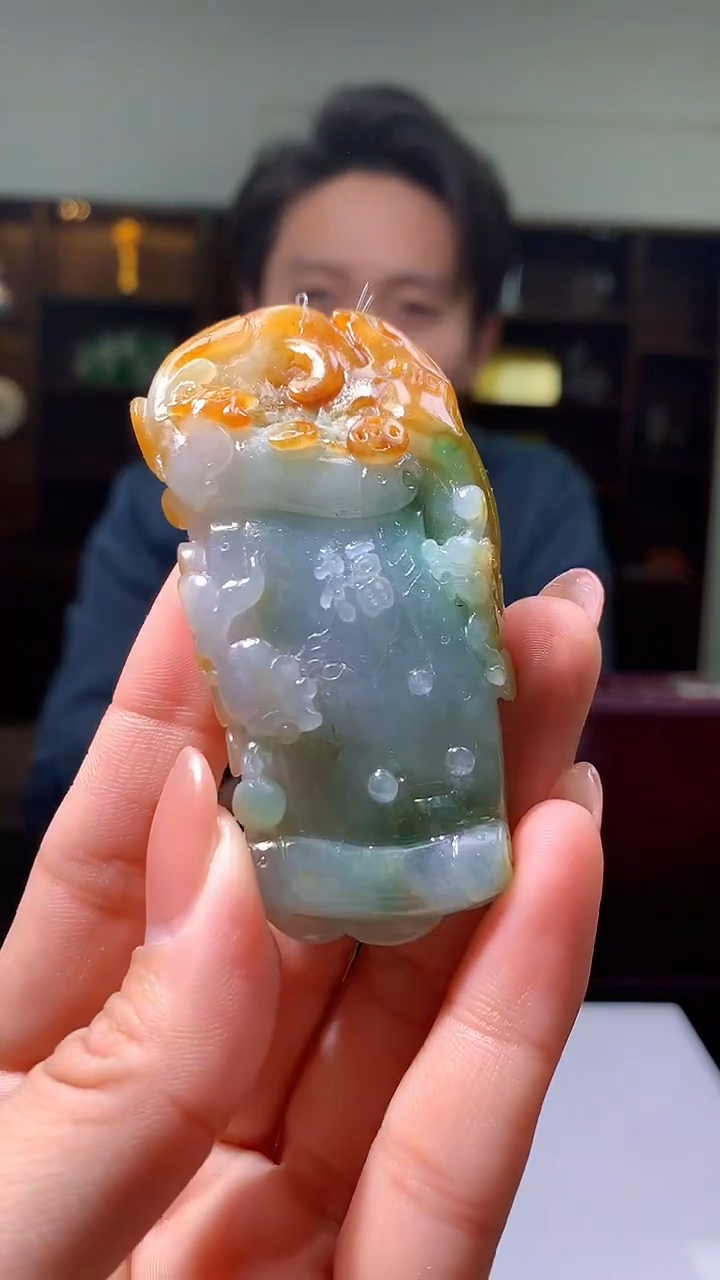 【闪购商品】定制翡翠未镶嵌1051hm-毛货挂件40