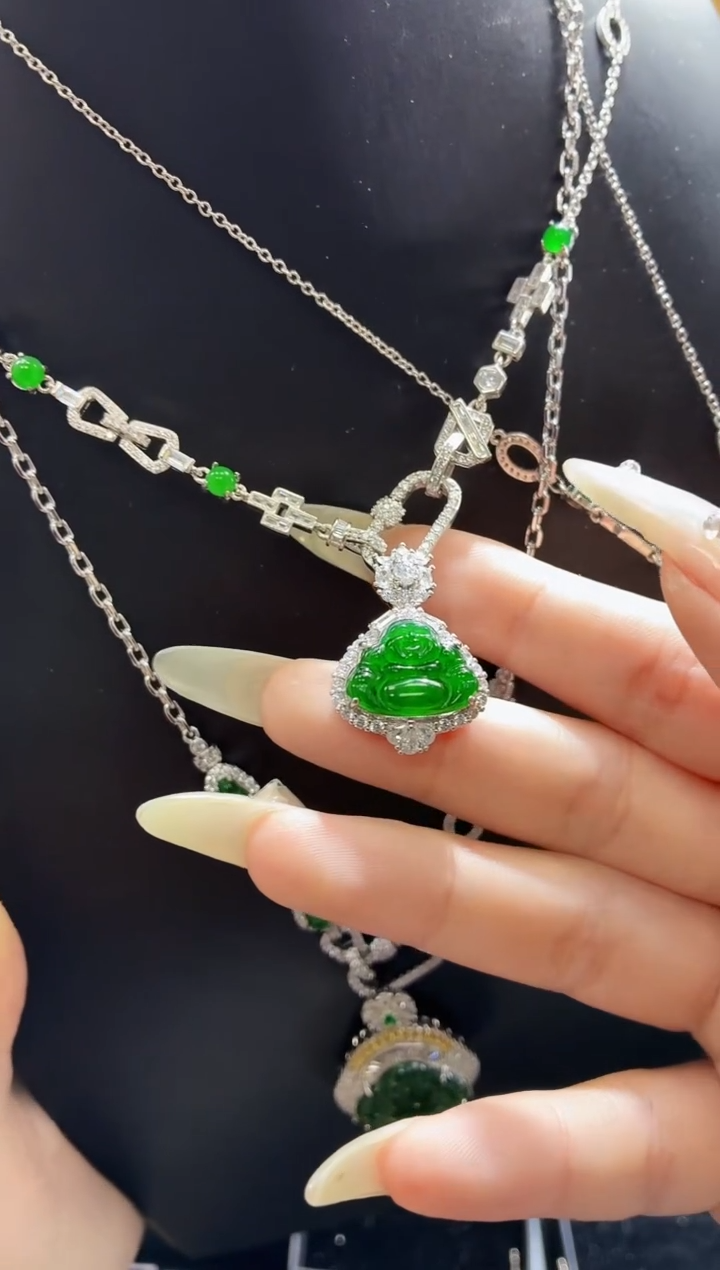 翡翠未镶嵌吊坠(不含链)天然翡翠a货 多样性发其一