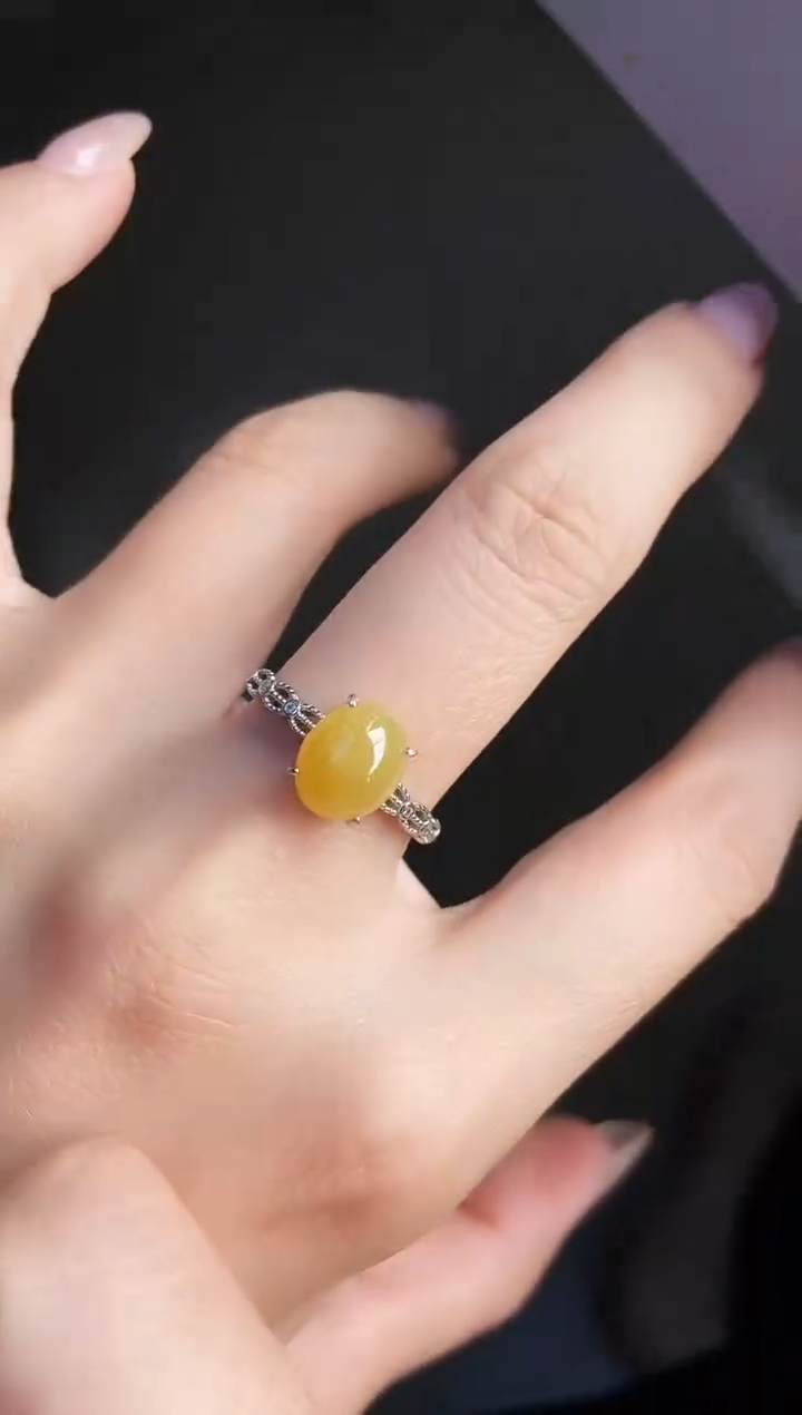 银S925镶嵌戒指翡翠12