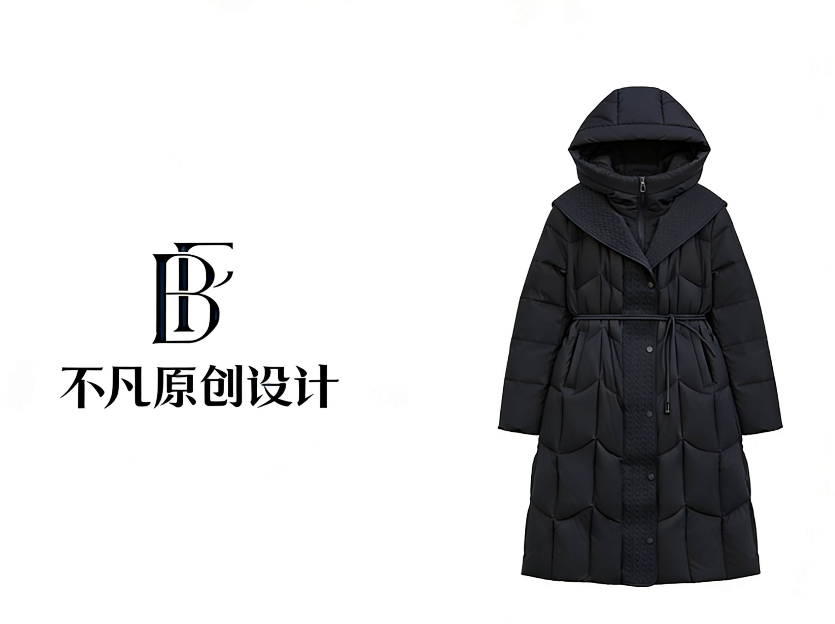 Bufan.原创设计【K131】不凡服饰都市轻奢高级时尚90羽绒