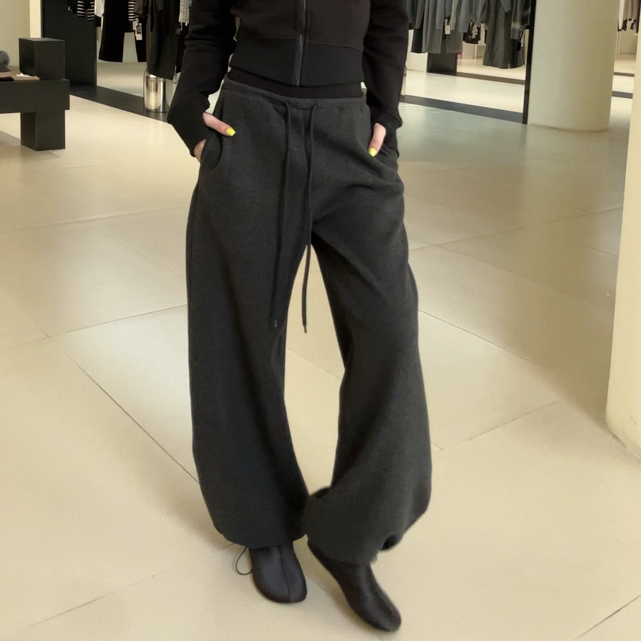 【Theo】冬季款棉质百搭宽松休闲裤HYL7084