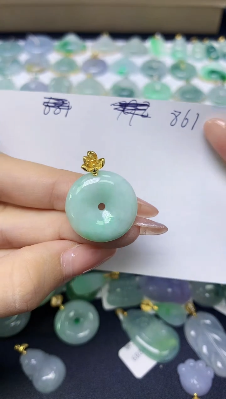 颈饰未镶嵌翡翠天然缅甸A货翡翠百元以上9元证书费自理